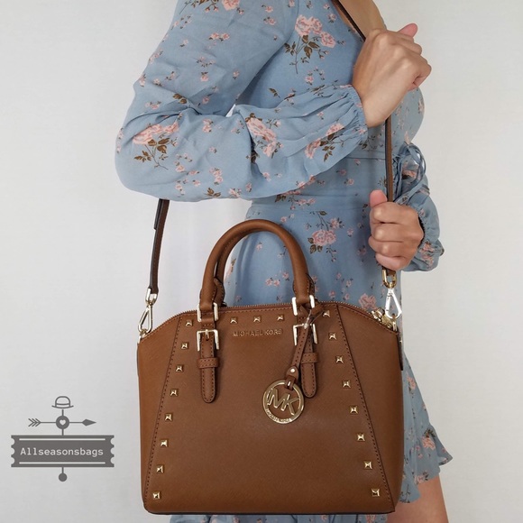 Michael Kors Medium Ciara Satchel studded luggage - Picture 3 of 9